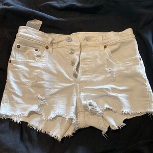 Levi’s 501 white jeans shorts size 24